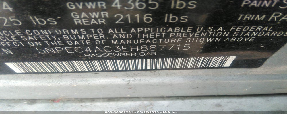 5NPEC4AC3EH887715 2014 HYUNDAI SONATA photo no. 9