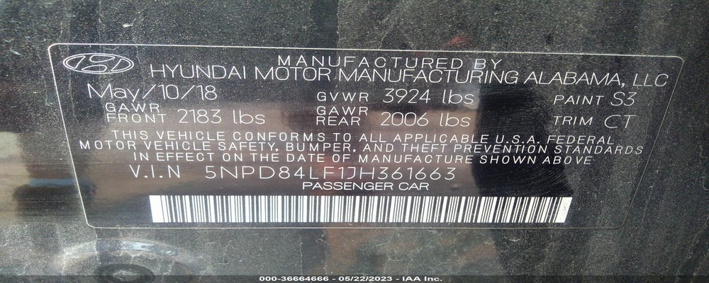 5NPD84LF1JH361663 2018 HYUNDAI ELANTRA photo no. 9