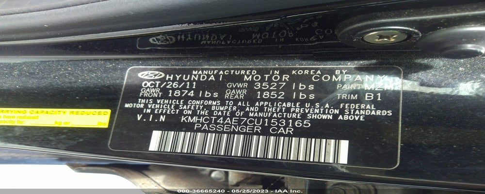 KMHCT4AE7CU153165 2012 HYUNDAI ACCENT photo no. 9