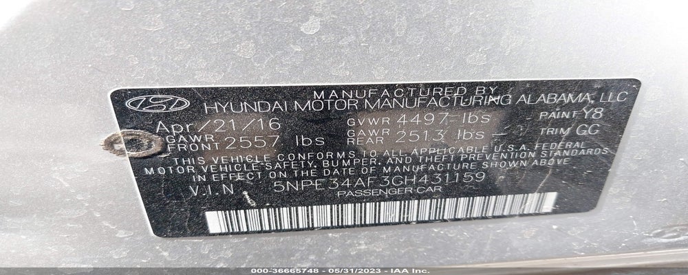 5NPE34AF3GH431159 2016 HYUNDAI SONATA photo no. 9