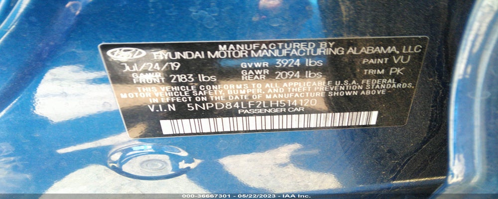 5NPD84LF2LH514120 2020 HYUNDAI ELANTRA photo no. 9