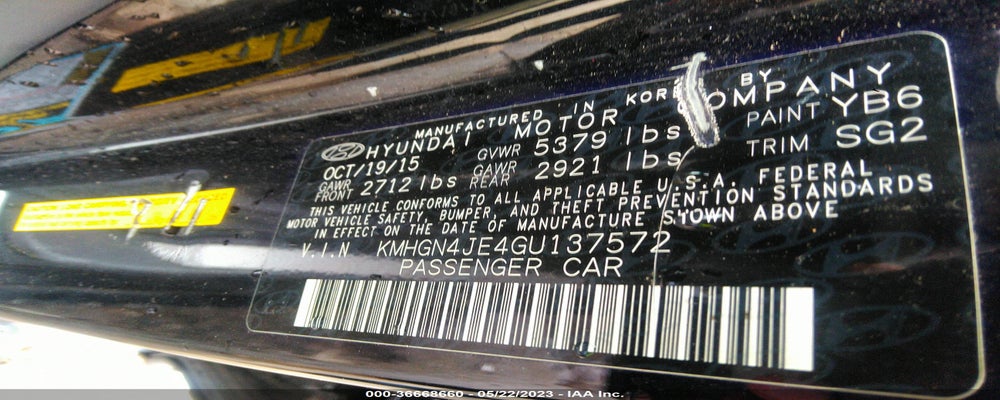 KMHGN4JE4GU137572 2016 HYUNDAI GENESIS photo no. 9
