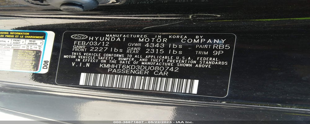 KMHHT6KD3DU080742 2013 HYUNDAI GENESIS COUPE photo no. 9