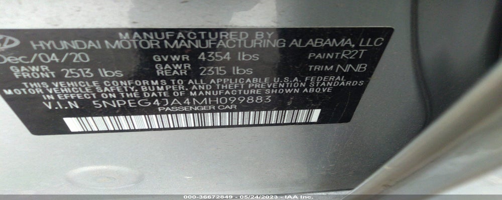 5NPEG4JA4MH099883 2021 HYUNDAI SONATA photo no. 9