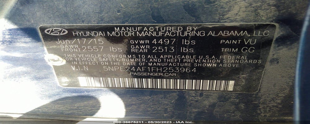 5NPE24AF1FH253964 2015 HYUNDAI SONATA photo no. 9