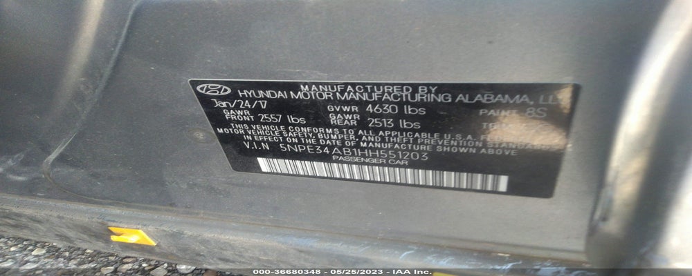 5NPE34AB1HH551203 2017 HYUNDAI SONATA photo no. 9