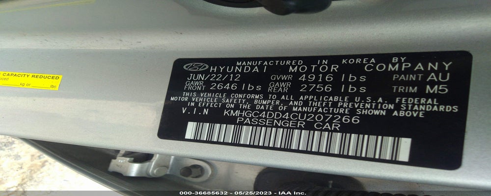 KMHGC4DD4CU207266 2012 HYUNDAI GENESIS photo no. 9