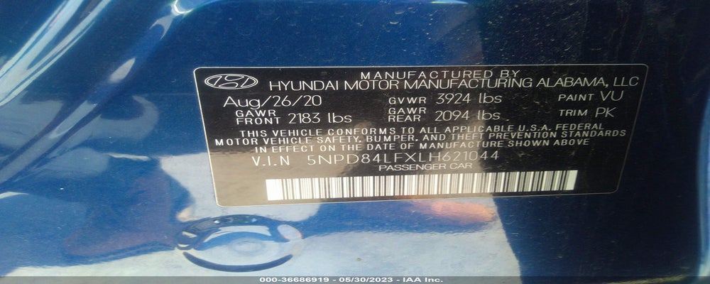 5NPD84LFXLH621044 2020 HYUNDAI ELANTRA photo no. 9