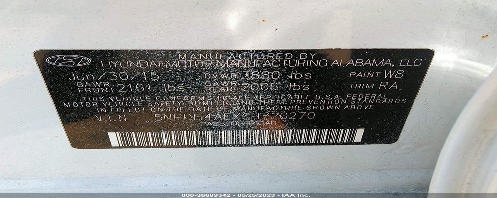 5NPDH4AEXGH720270 2016 HYUNDAI ELANTRA photo no. 9