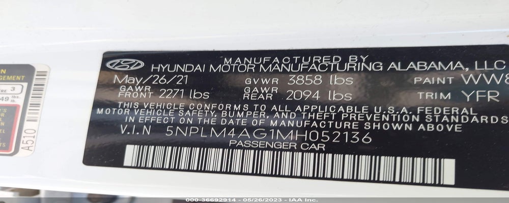 5NPLM4AG1MH052136 2021 HYUNDAI ELANTRA photo no. 9