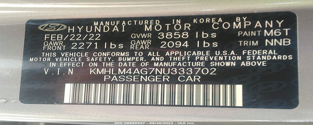 KMHLM4AG7NU333702 2022 HYUNDAI ELANTRA photo no. 9