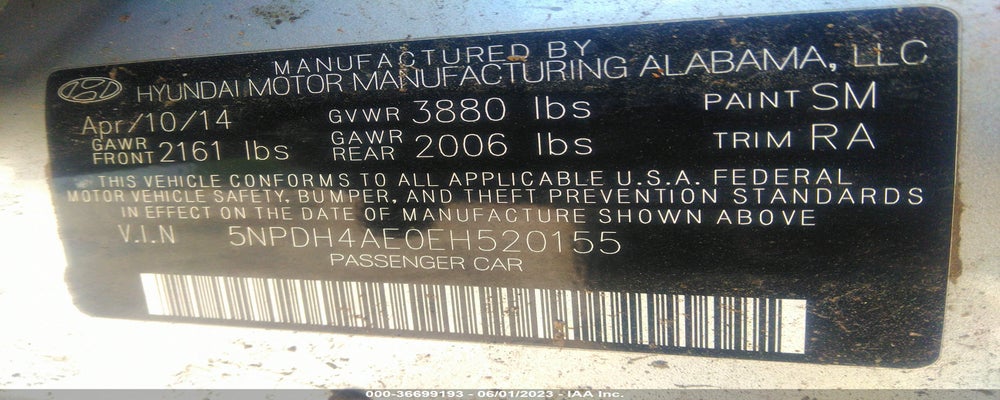 5NPDH4AE0EH520155 2014 HYUNDAI ELANTRA photo no. 9