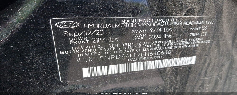 5NPD84LF7LH630638 2020 HYUNDAI ELANTRA photo no. 9