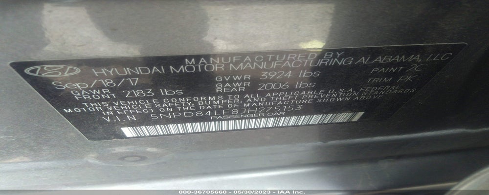 5NPD84LF8JH275153 2018 HYUNDAI ELANTRA photo no. 9