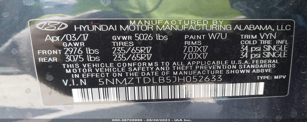 5NMZTDLB5JH052633 2018 HYUNDAI SANTA FE SPORT photo no. 9