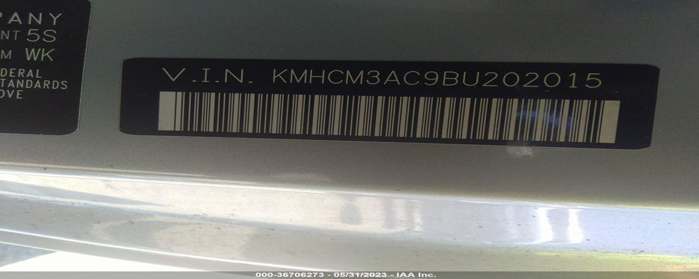 KMHCM3AC9BU202015 2011 HYUNDAI ACCENT photo no. 9