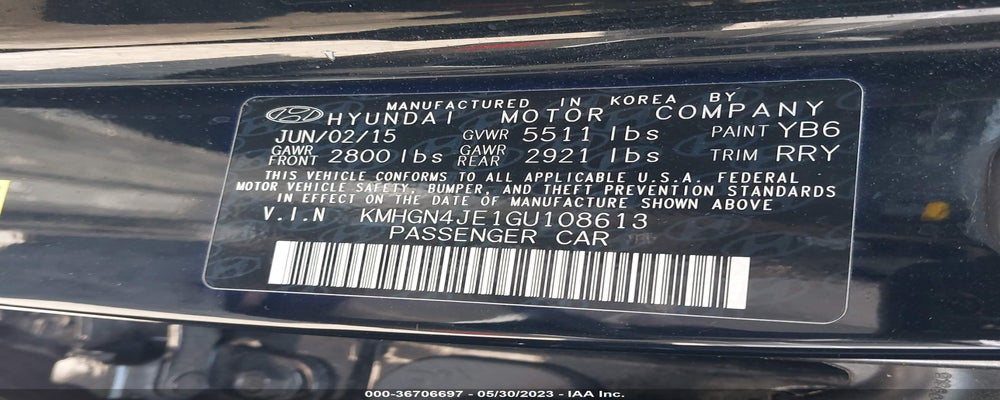 KMHGN4JE1GU108613 2016 HYUNDAI GENESIS photo no. 9