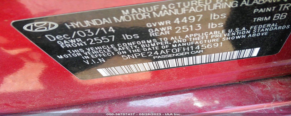 5NPE24AF0FH145691 2015 HYUNDAI SONATA photo no. 9