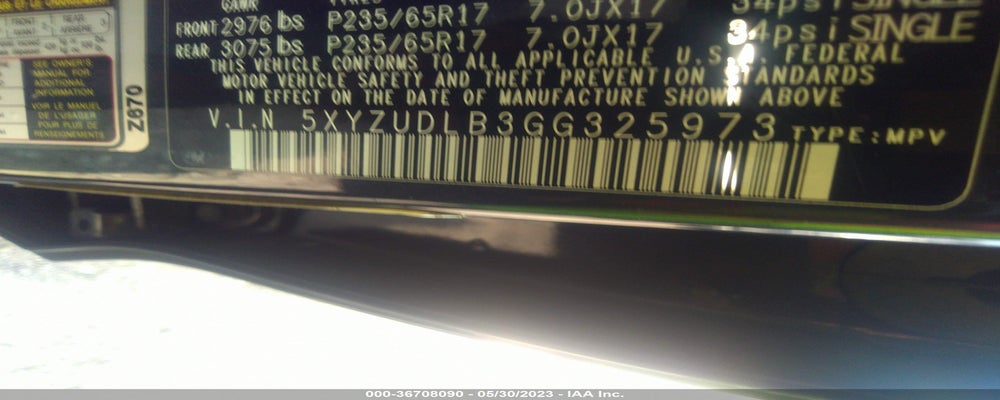 5XYZUDLB3GG325973 2016 HYUNDAI SANTA FE SPORT photo no. 9