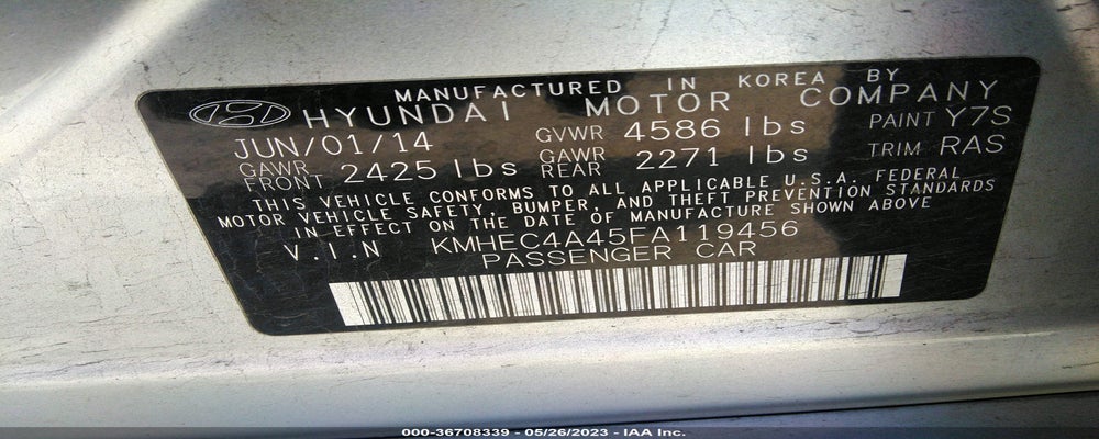 KMHEC4A45FA119456 2015 HYUNDAI SONATA HYBRID photo no. 9