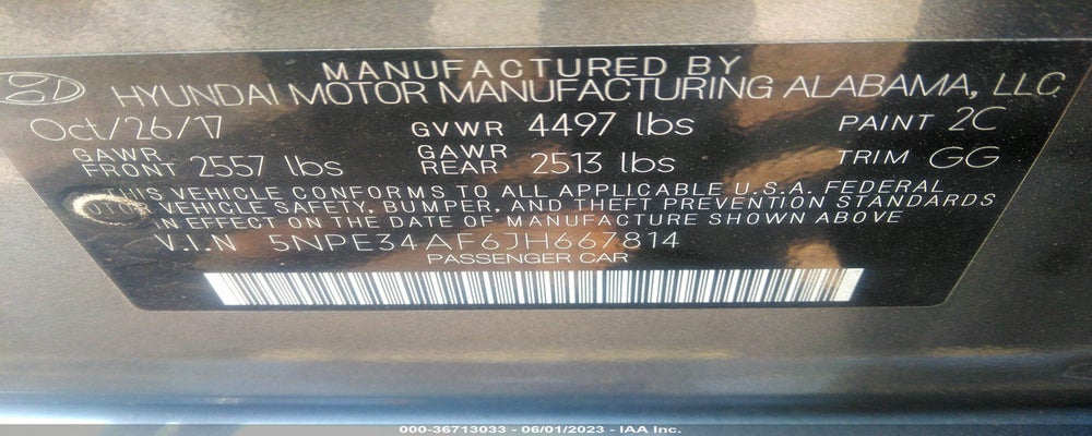 5NPE34AF6JH667814 2018 HYUNDAI SONATA photo no. 9
