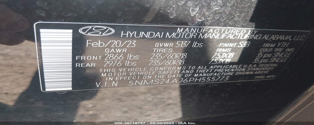 5NMS24AJ6PH555773 2023 HYUNDAI SANTA FE photo no. 9