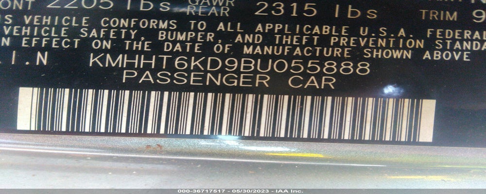 KMHHT6KD9BU055888 2011 HYUNDAI GENESIS COUPE photo no. 9