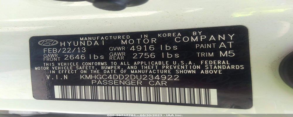 KMHGC4DD2DU234922 2013 HYUNDAI GENESIS photo no. 9