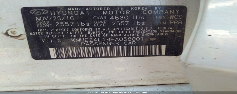 KMHE24L18HA058001 2017 HYUNDAI SONATA photo no. 9