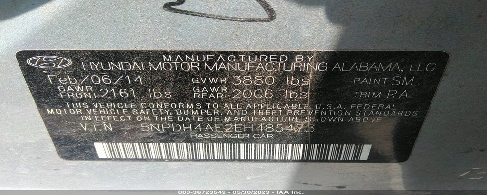 5NPDH4AE2EH485473 2014 HYUNDAI ELANTRA photo no. 9