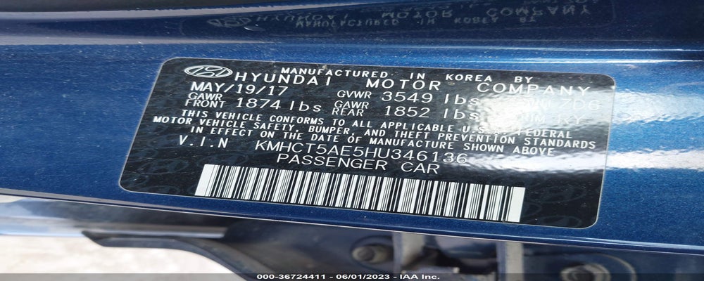 KMHCT5AE5HU346136 2017 HYUNDAI ACCENT photo no. 9