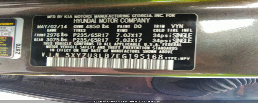 5XYZU3LB7EG195168 2014 HYUNDAI SANTA FE SPORT photo no. 9
