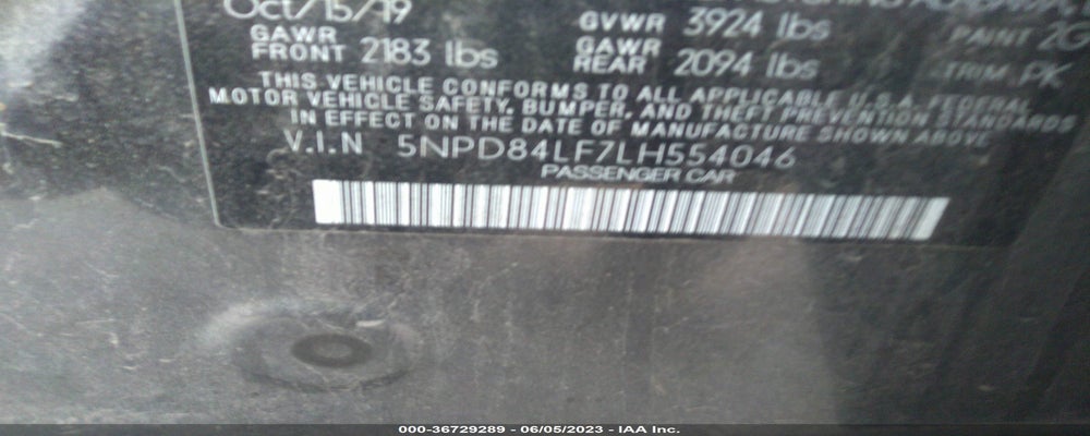 5NPD84LF7LH554046 2020 HYUNDAI ELANTRA photo no. 9