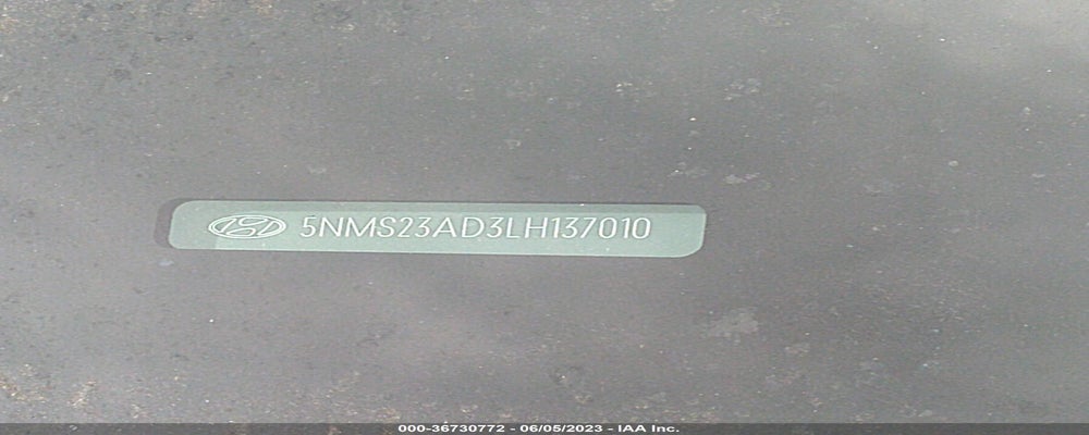 5NMS23AD3LH137010 2020 HYUNDAI SANTA FE photo no. 9