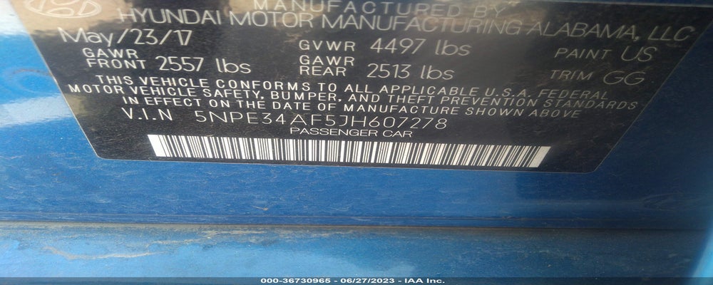 5NPE34AF5JH607278 2018 HYUNDAI SONATA photo no. 9