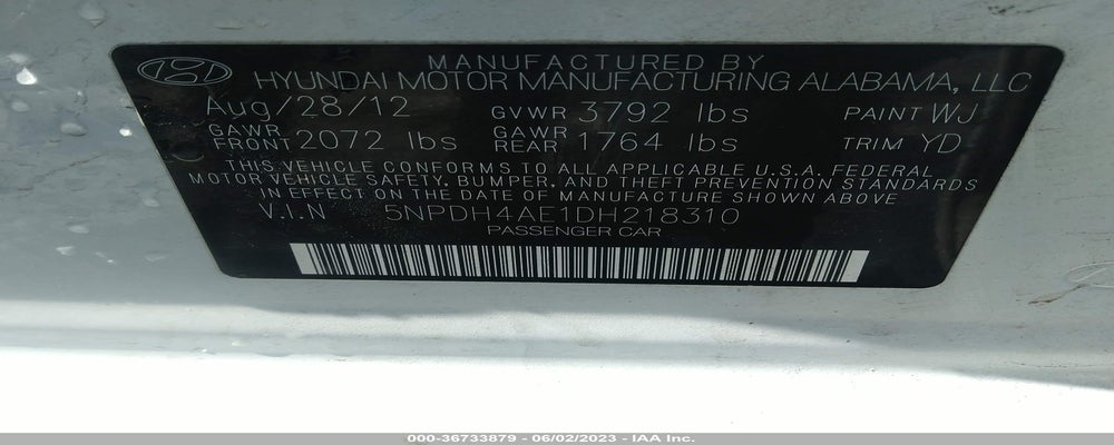 5NPDH4AE1DH218310 2013 HYUNDAI ELANTRA photo no. 9