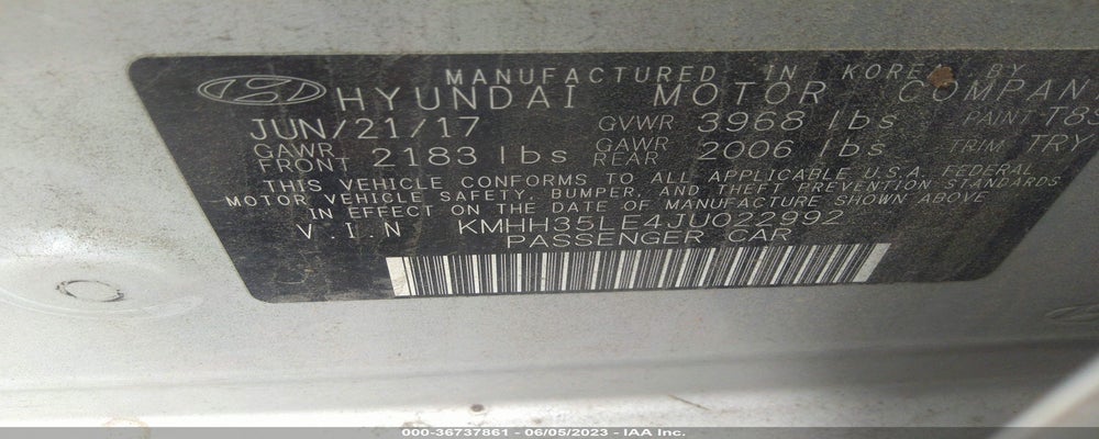 KMHH35LE4JU022992 2018 HYUNDAI ELANTRA photo no. 9