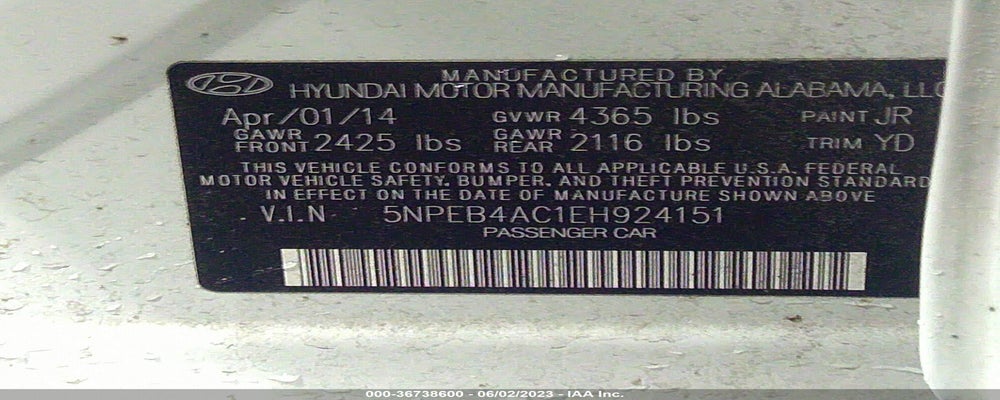 5NPEB4AC1EH924151 2014 HYUNDAI SONATA photo no. 9