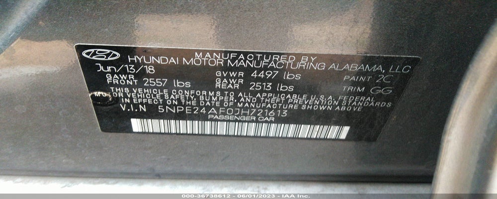 5NPE24AF0JH721613 2018 HYUNDAI SONATA photo no. 9