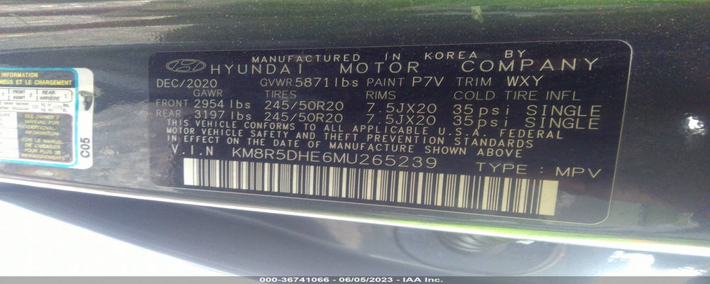 KM8R5DHE6MU265239 2021 HYUNDAI PALISADE photo no. 9