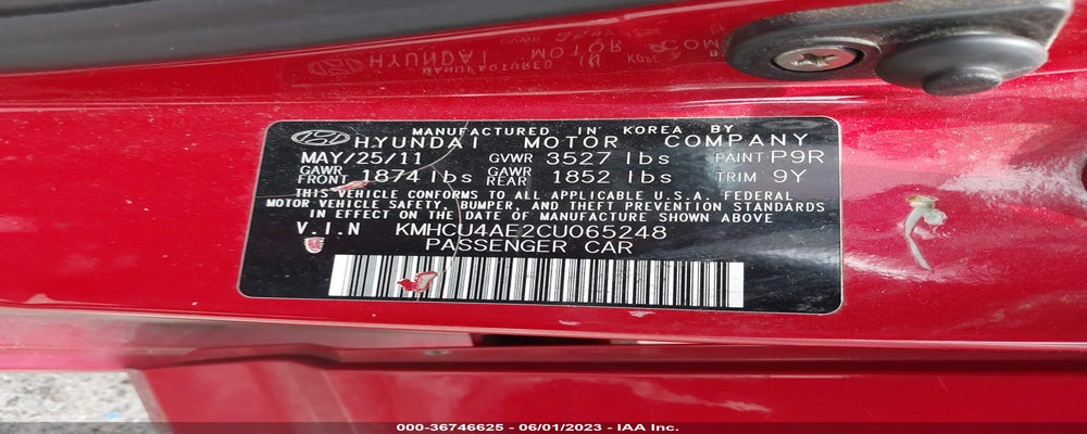 KMHCU4AE2CU065248 2012 HYUNDAI ACCENT photo no. 9