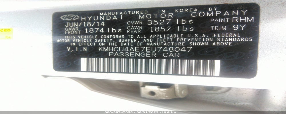 KMHCU4AE7EU748047 2014 HYUNDAI ACCENT photo no. 9