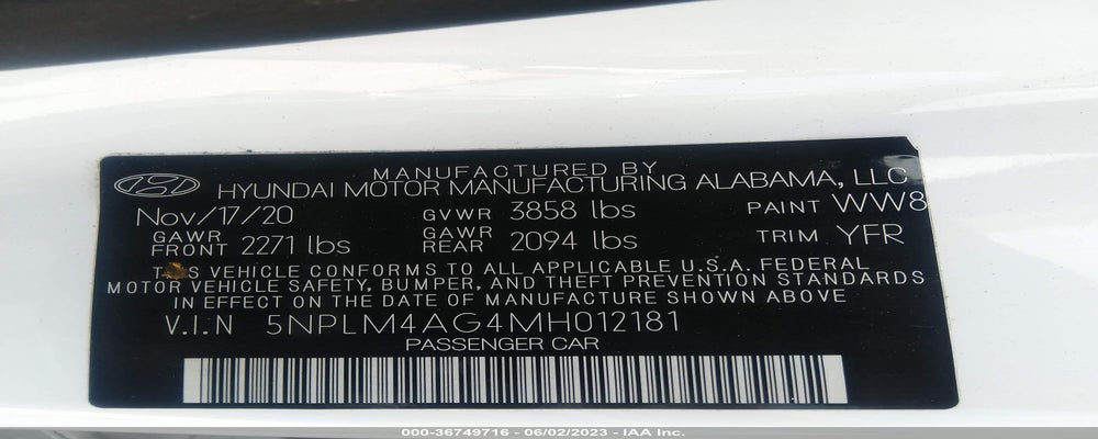5NPLM4AG4MH012181 2021 HYUNDAI ELANTRA photo no. 9
