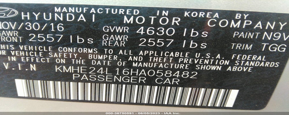 KMHE24L16HA058482 2017 HYUNDAI SONATA photo no. 9