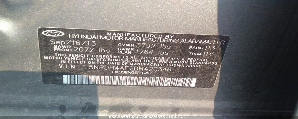 5NPDH4AE2DH420346 2013 HYUNDAI ELANTRA photo no. 9