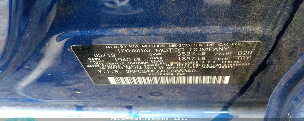 3KPC24A39KE088340 2019 HYUNDAI ACCENT photo no. 9
