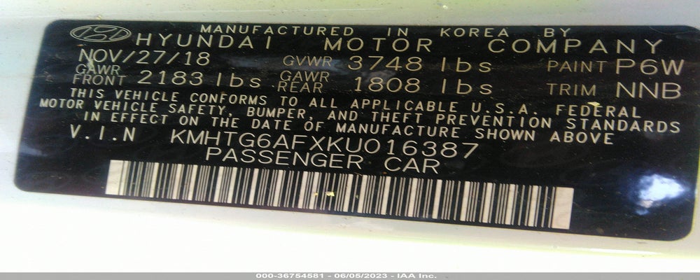 KMHTG6AFXKU016387 2019 HYUNDAI VELOSTER photo no. 9
