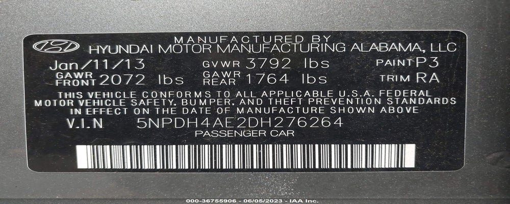 5NPDH4AE2DH276264 2013 HYUNDAI ELANTRA photo no. 9