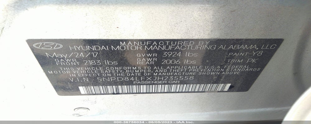 5NPD84LFXJH235558 2018 HYUNDAI ELANTRA photo no. 9