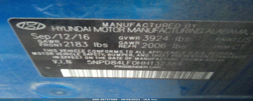 5NPD84LF0HH132384 2017 HYUNDAI ELANTRA photo no. 9